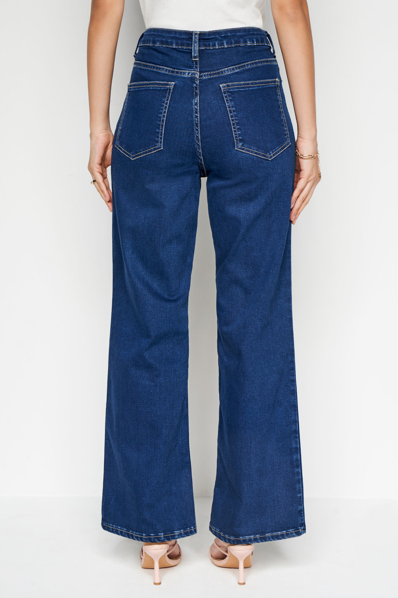 Dark Blue Solid Straight Bottom, Blue, image 3